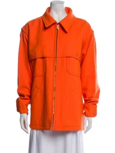 Pre-owned Woolrich Wool Jacket In Orange