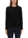 Woolrich Slim Fit Black Wool Jersey In Black