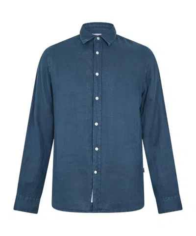 Woolrich Wool Linen Shirt Sn99 In Blue