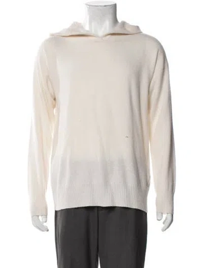 Pre-owned Woolrich Wool Mock Neck Polo Sweater In Neutral
