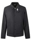 Woolrich Collared Long Sleeve Overshirt Jacket In Gray