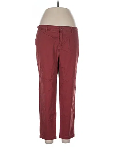 Pre-owned Woolrich Wool Pants In Burgundy