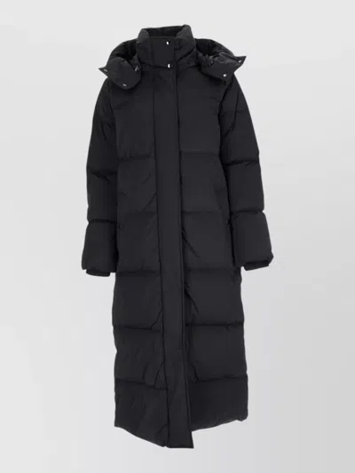 Woolrich Wool Parka Coat In Black