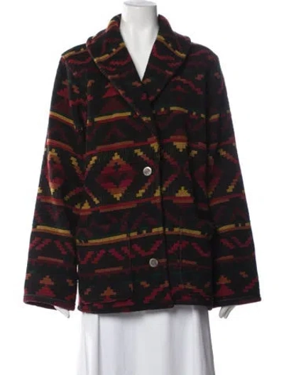 Pre-owned Woolrich Wool Patterned Jacket In Black/red