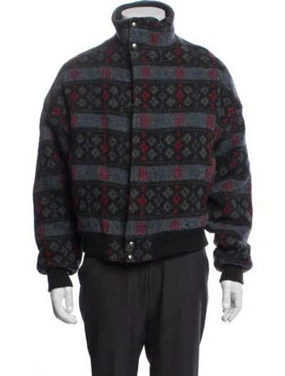 Pre-owned Woolrich Wool Patterned Jacket In Blue
