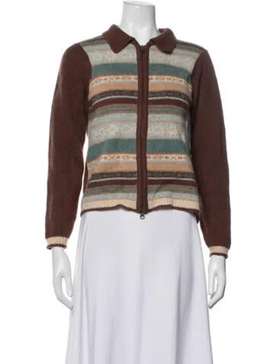 Pre-owned Woolrich Wool Patterned Sweater In Multicolor