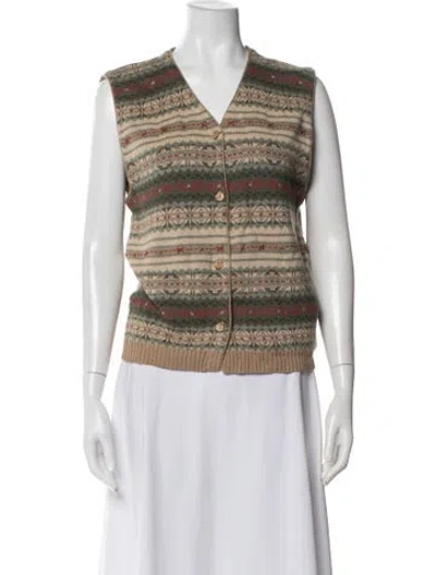 Pre-owned Woolrich Wool Patterned Vest In Multi