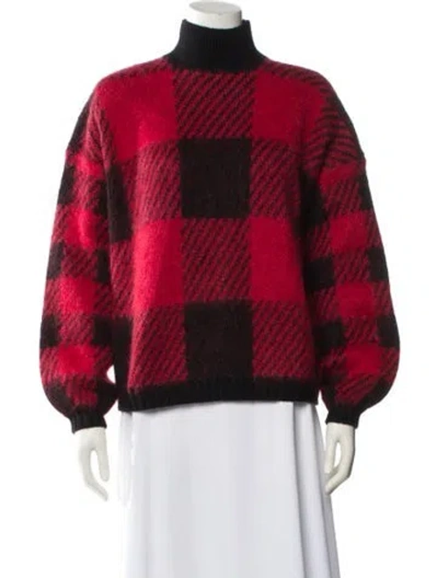 Pre-owned Woolrich Wool Plaid Print Sweater W/ Tags In Red