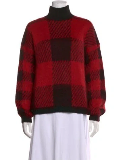 Pre-owned Woolrich Wool Plaid Print Sweater W/ Tags In Red