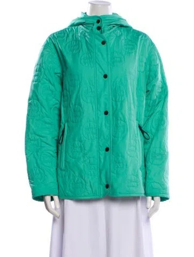 Pre-owned Woolrich Wool Printed Jacket In Green