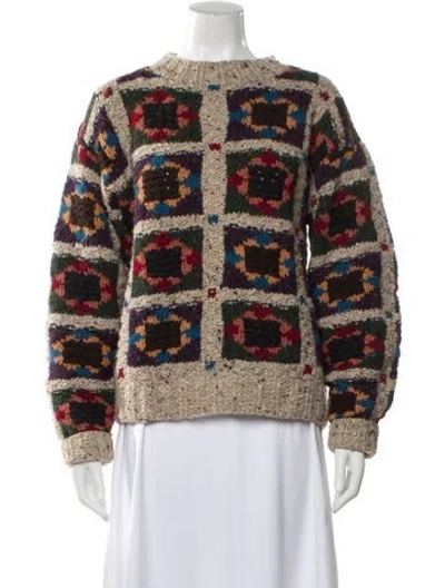 Pre-owned Woolrich Wool Printed Sweater In Neutral