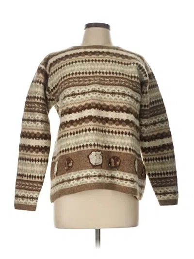 Pre-owned Woolrich Wool Pullover Sweater In Brown