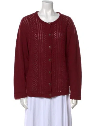 Pre-owned Woolrich Wool Scoop Neck Sweater In Red