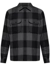 Woolrich Checked Buttoned Overshirt In Grey