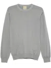 Woolrich Crew Neck Cashmere Jumper In Grau