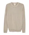 Woolrich Long Sleeve Crew Neck Knitted Sweater In Neutral