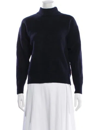 Pre-owned Woolrich Wool Turtleneck Sweater In Blue