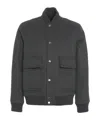 Woolrich Wool Twill Pocket Bomber In Black
