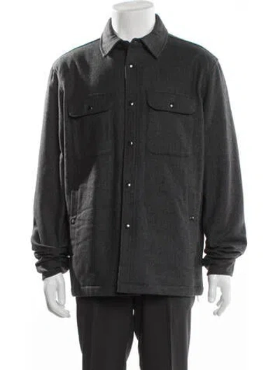 Pre-owned Woolrich Wool Utility Jacket In Gray