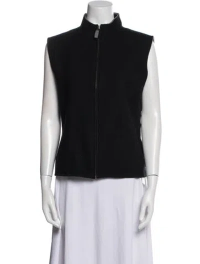 Pre-owned Woolrich Wool Vest In Black