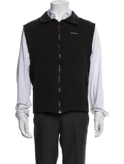 Pre-owned Woolrich Wool Vest In Black