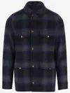 Woolrich Multi Check Pattern Wool-blend Flap Pockets Shirt In Blue