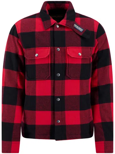 Woolrich Wool-blend Down Parka For Men In Red