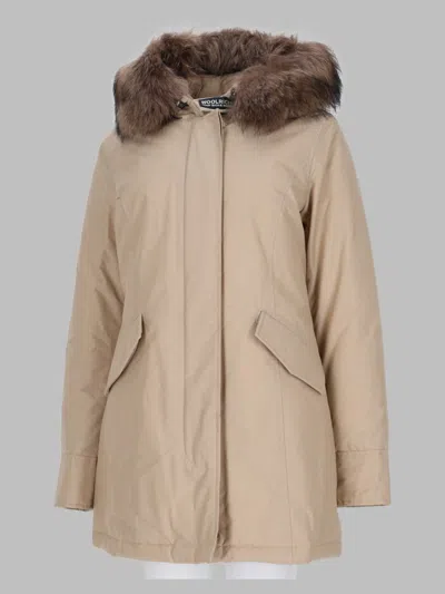 Woolrich Wool-blend Sports Jacket For Women In Brown