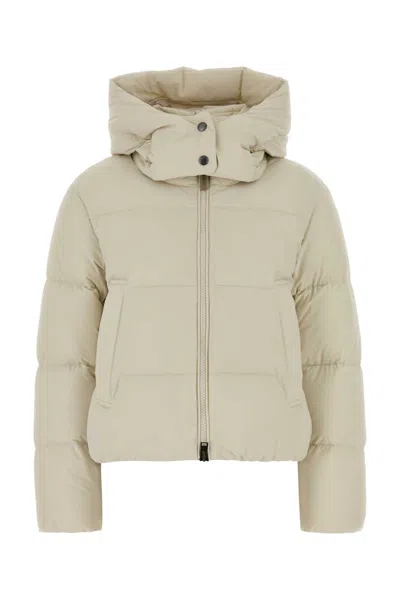 Woolrich Wool-blend Stretch Nylon Madison Down Jacket For Women In White