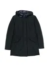 Woolrich Arctic Parka Padded Navy Blue Cotton-blend Parka In Blue