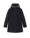 Woolrich Artic Parka Jacket Woman Puffer Midnight Blue Size L Cotton In Blue