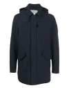 Woolrich Logo-patch Padded Coat In Blue