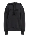 Woolrich Ivy Hoodie Woman Sweatshirt Black Size M Cotton, Polyester In Black
