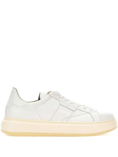 Woolrich Leather Sneakers In White