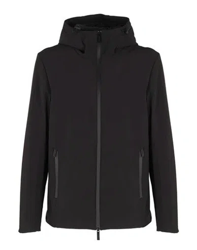 Woolrich Pacific Soft Jacket Man Coat Black Size Xxl Polyester In Black