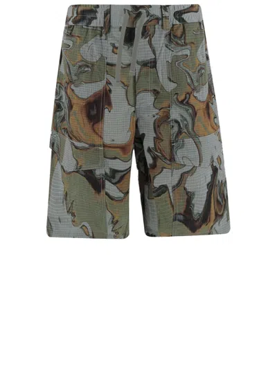 Woolrich X Black Label Camouflage Short Trousers In Multi