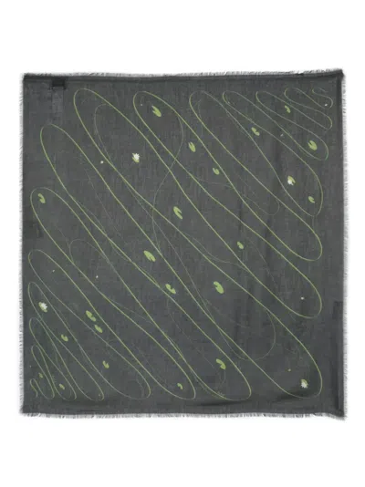 Woolrich Schal Mit Grafischem Print In Black