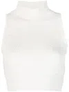 Woolrich High-neck Knitted Cropped Top In White