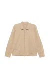 Woolrich Zip Collared Jacket In Neutral