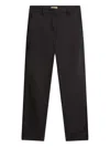 Woolrich Zip-fly Canvas Trousers In Brown