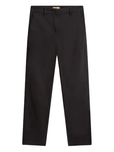 Woolrich Zip-fly Canvas Trousers In Brown