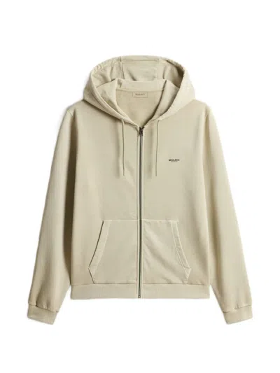 Woolrich Zip Hoodie In Neutral
