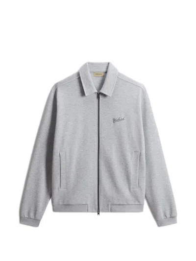 Woolrich Zip Sweatshirt In Blue