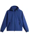 Woolrich Zip-up Hooded Jacket In Blue