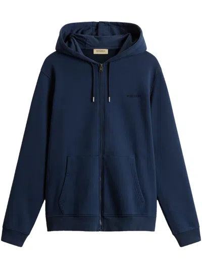 Woolrich Zip-up Hoodie In Blue