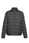 Woolrich Quilted Coat With High Collar And Zipper Closure In Black