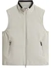 Woolrich Zip-up Sleeveless Gilet In Neutrals