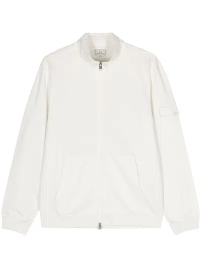 Woolrich Zipped Cotton Sweatshirt In White