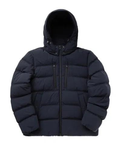 Woolrich Zipped Hooded Puffer Jacket In Black