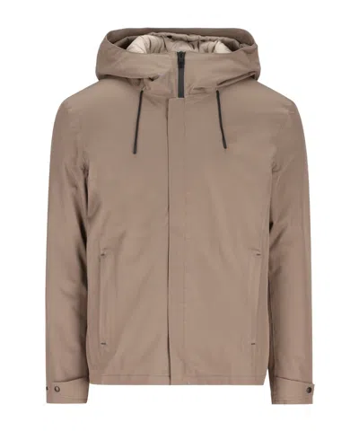 Woolrich Zipped Jacket In Neutral